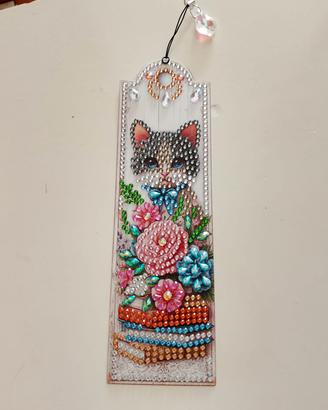 Segnalibro gatto grigio diamond painting 3€ 