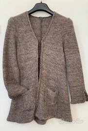 Cardigan-Artigianale Pregiata Lana/Mohair Nuovo