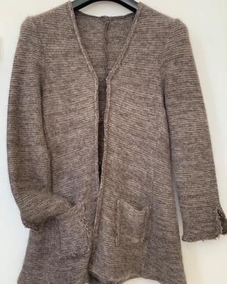Cardigan-Artigianale Pregiata Lana/Mohair Nuovo