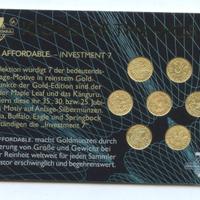 SET MONETE ORO 9999 DA 1-200 ONCIA CADAUNA BRITANN