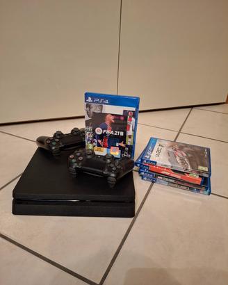 ps4 slim versione fifa21 + joystick e giochi
