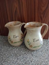 Set 2 brocche decorative in ceramica Eau – stile r