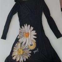Vestito Desigual nero margherite 2014 taglia s