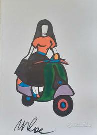 Marco Lodola, Ragazza su Vespa, Pezzo unico