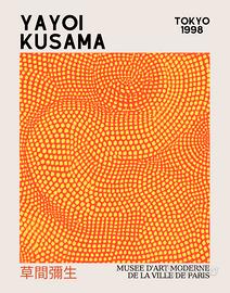 poster Yayoi Kusama Wallart formato A3 japan stile