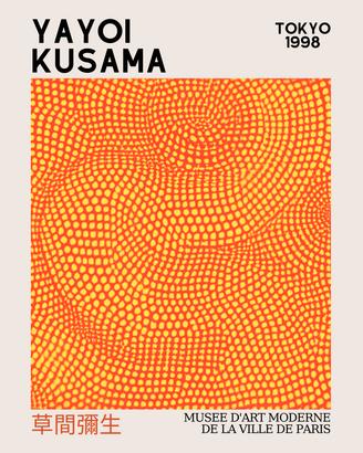 poster Yayoi Kusama Wallart formato A3 japan stile