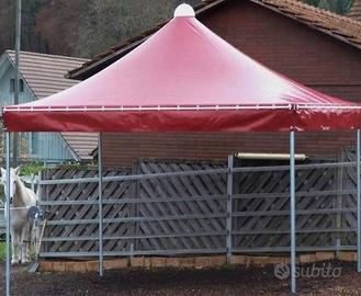Gazebo rosso 5x5 nuovo