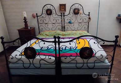 Letti singoli in ferro battuto