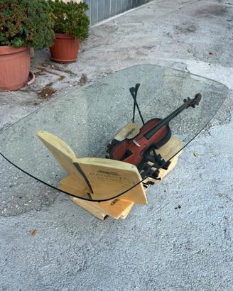 Tavolino da solotto Vintage con Design Musicale