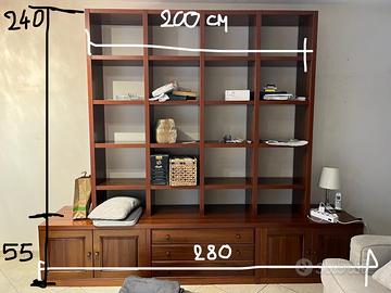 Libreria in legno massello