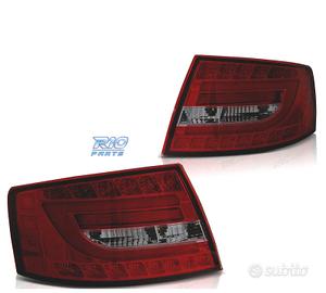 FANALI PER AUDI A6 C6 04-08 SEDAN LED ROSSO AFFUMI