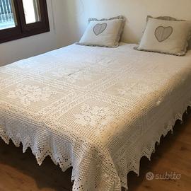 copriletto matrimoniale in cotone fatto a mano