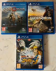 Lotto 3 Giochi PS4