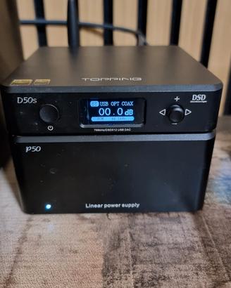 Dac Topping d50s hi-res + topping p50 