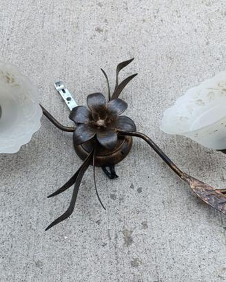 LAMPADARIO o APPLIQUE IN FERRO BATTUTO