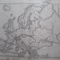 Carta geografica originale dell'Ottocento