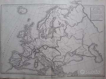 Carta geografica originale dell'Ottocento