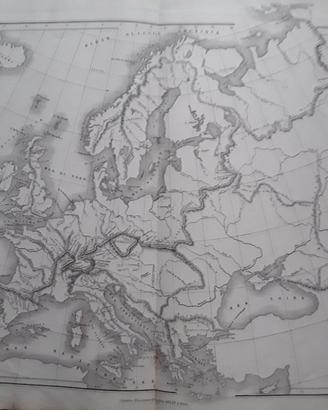 Carta geografica originale dell'Ottocento