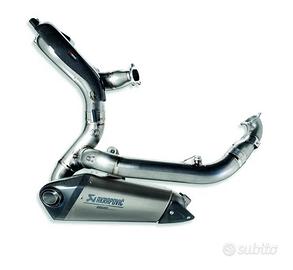 gruppo di scarico completo in titanio racing akrap