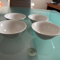 Set quattro ciotole bianche in ceramica