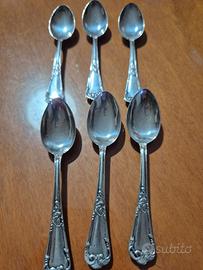 set 6 cucchiaini da caffè vintage argento 800