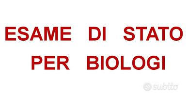 Esame di stato biologia (appunti)