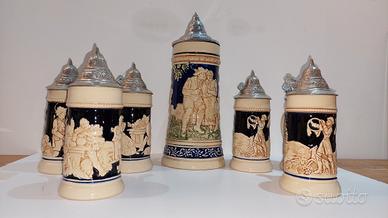 Set Antico di  boccali di birra 
