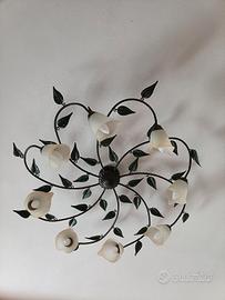 lampadario ferro battuto 