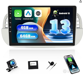 4+64G Autoradio Android 13 con CarPlay/Android Aut