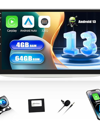 4+64G Autoradio Android 13 con CarPlay/Android Aut