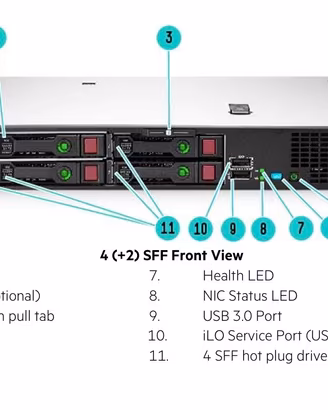 Hpe Server Dl20 Gen10 E-2224  1P 16G 4 SFF + 2 hdd