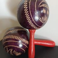Maracas etniche  manico legno
