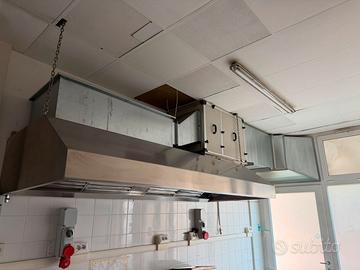 Sistema professionale di aspirazione per cucine