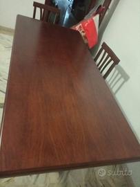 tavolo allungabile con 6 sedie