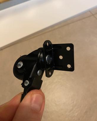 Set di 4 ruote piroettanti con freno - nere, nuove