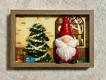 Quadretto natalizio 11 x 16 cm con Babbo Natale