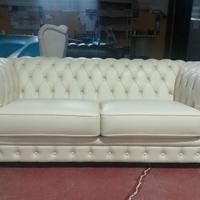 2 posti max Chester in pelle vintage o spessorata