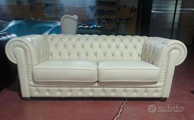 2 posti max Chester in pelle vintage o spessorata