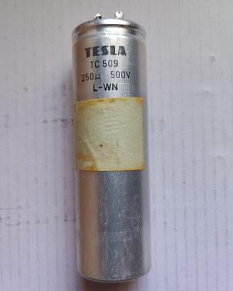 Condensatore Tesla vintage 250 µ 500V Klimo Kent
