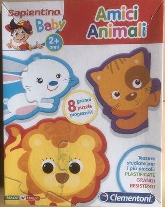 Gioco 8 animali Clementoni sapientino puzzles
