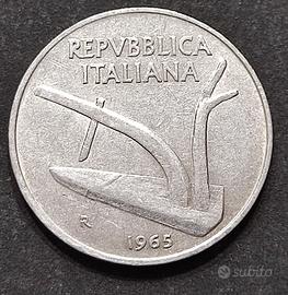 lire 10 splendida,anno 1965 rara