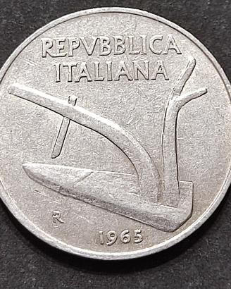 lire 10 splendida,anno 1965 rara