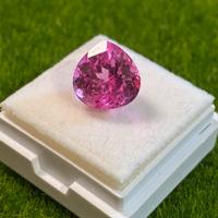 Rubino rosa 7.20 ct taglio pera certificato