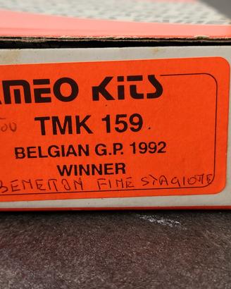 Tameo TMK 159 1/43 Benetton B192 GP Belgio 1992