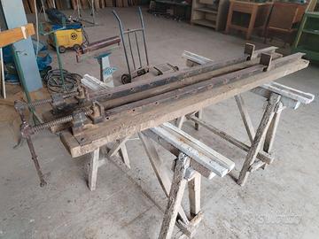 Antichi strettoi morsetti falegname antiquariato