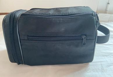 Beauty-case uomo-donna nero new