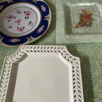 Tre piatti/vassoi decorativi vintage