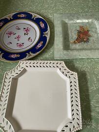 Tre piatti/vassoi decorativi vintage