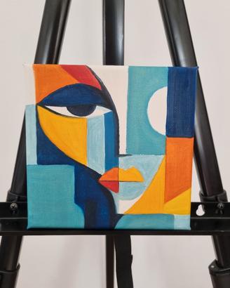 Mini quadro originale – volto astratto | olio su t