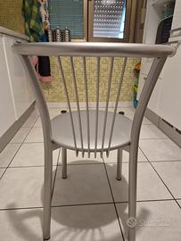 4 sedie Calligaris color argento